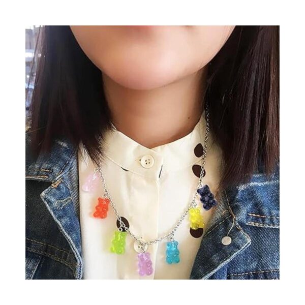 40pcs Colorido Gummy Charms Resina Oso Charm Colgante