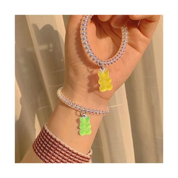 40pcs Colorido Gummy Charms Resina Oso Charm Colgante