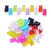 40pcs Colorido Gummy Charms Resina Oso Charm Colgante