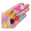 40pcs Colorido Gummy Charms Resina Oso Charm Colgante