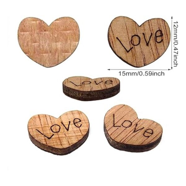 Honbay 300 unidades de pequeños corazones de madera