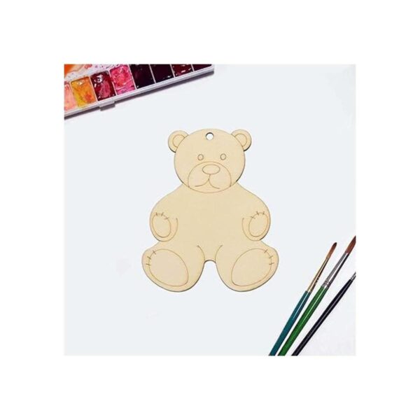 Creaides Adorno de madera con forma de oso para colgar