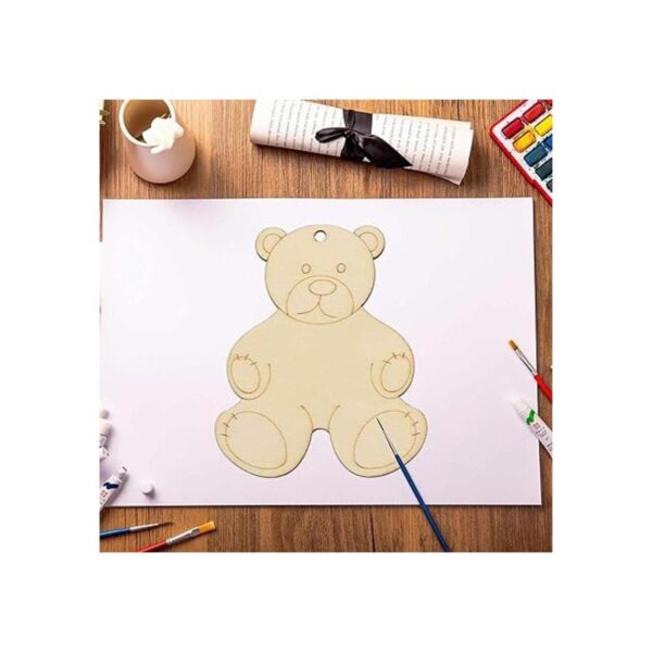 Creaides Adorno de madera con forma de oso para colgar