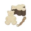 Creaides Adorno de madera con forma de oso para colgar