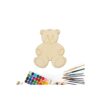 Creaides Adorno de madera con forma de oso para colgar
