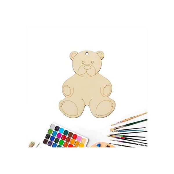Creaides Adorno de madera con forma de oso para colgar