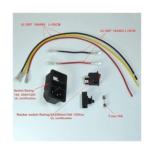 FILSHU 10A 125V Interruptor basculante Enchufe Módulo de