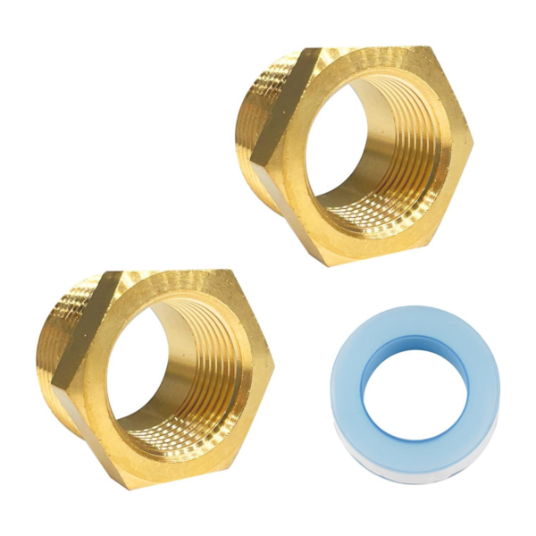 LIONMAX Reductor de buje hexagonal de latón 2 unidades