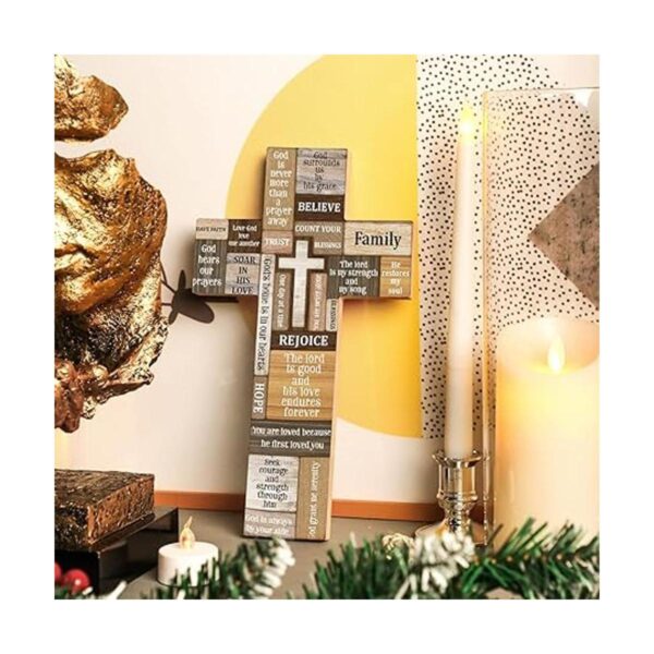 Letrero de pared de cruz cristiana para decoración de_4