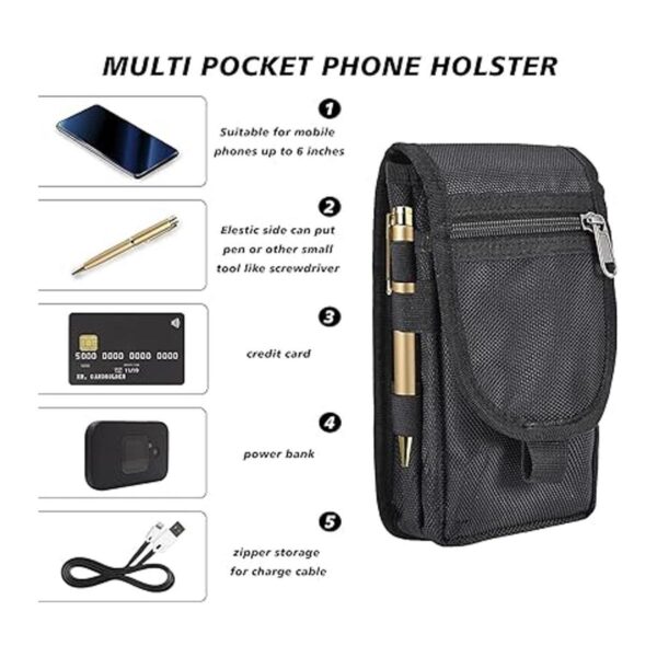 Funda con varios bolsillos para celulares o cosas_3