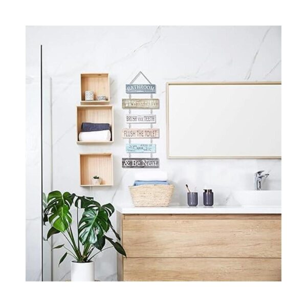 Hotop Letrero para decoración de pared de baño letrero de