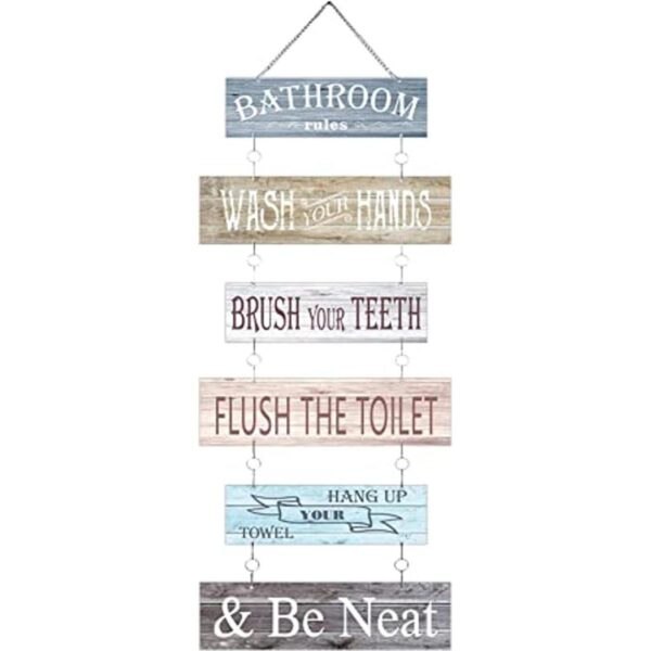 Hotop Letrero para decoración de pared de baño letrero de