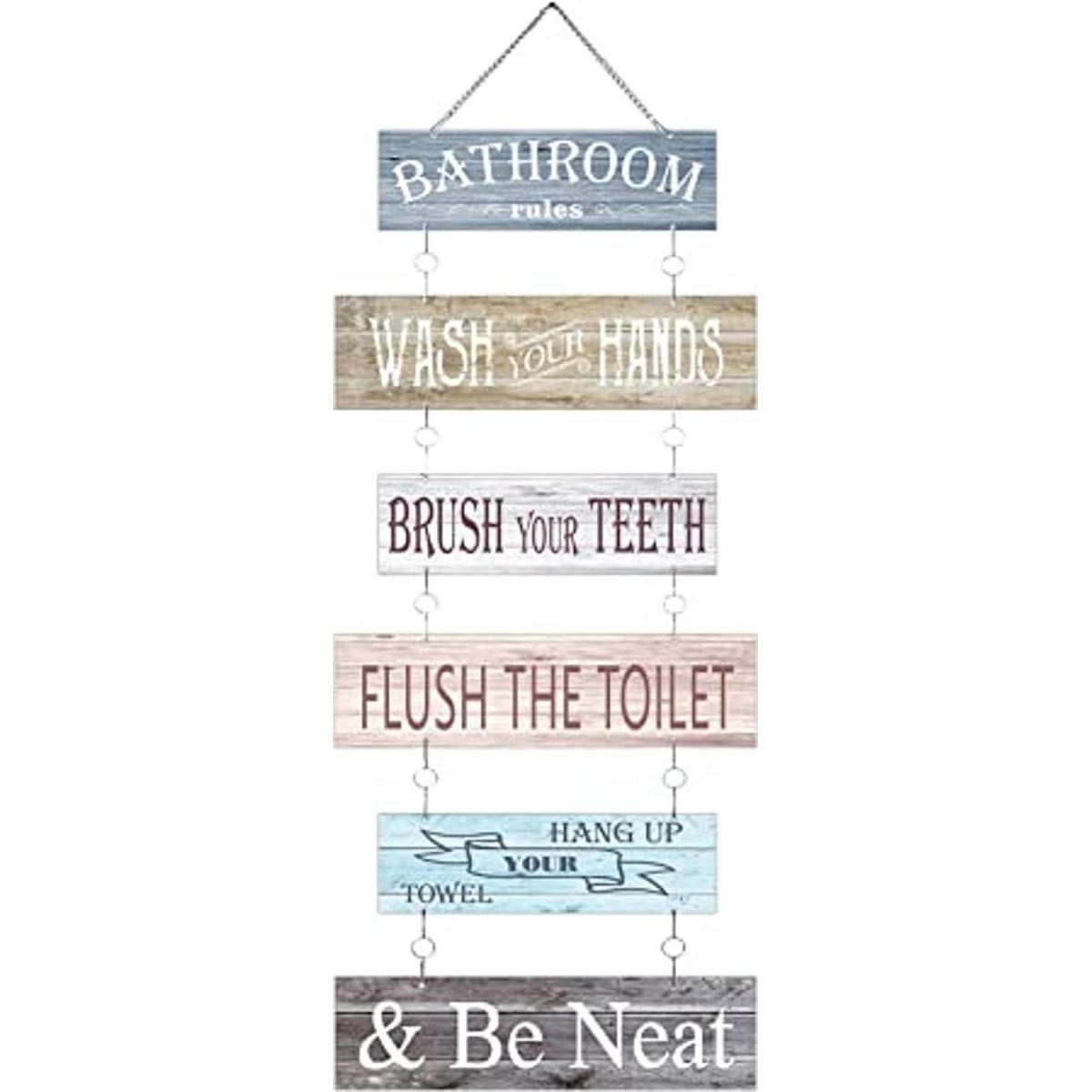 Hotop Letrero para decoración de pared de baño letrero de