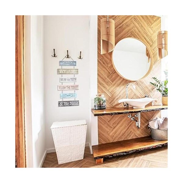 Hotop Letrero para decoración de pared de baño letrero de