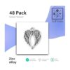 JGFinds Dije con dije de alas de ángel paquete de 48_2
