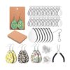 Kit de 106 piezas de aretes de sublimación con ganchos