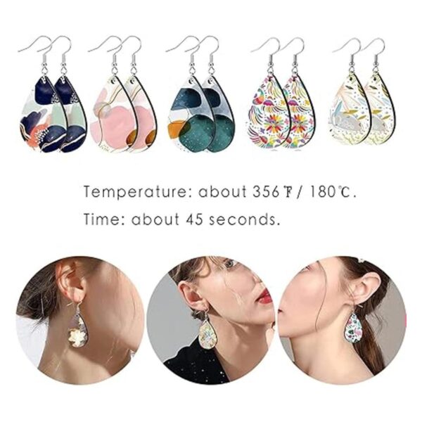 Kit de 106 piezas de aretes de sublimación con ganchos
