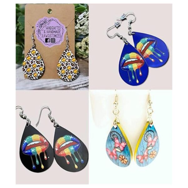Kit de 106 piezas de aretes de sublimación con ganchos