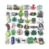 37 piezas de dijes de zapatos verdes para bricolaje_1
