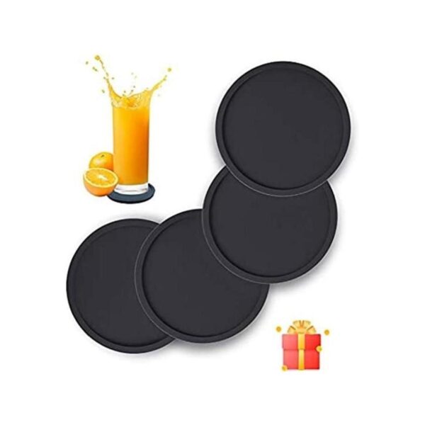 Juego de 4 posavasos de silicona para bebidas
