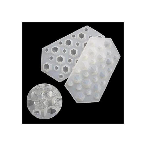 DDlife 2 moldes de silicona con gemas de diamante 3D