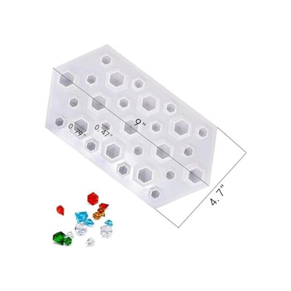 DDlife 2 moldes de silicona con gemas de diamante 3D