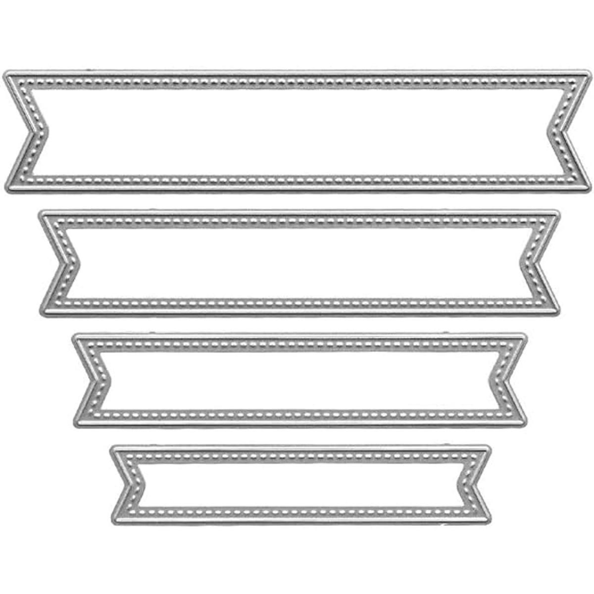 Troqueles de corte de metal de cuatro pancartas finas