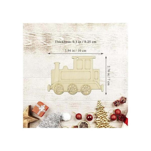 Creaides Tren de madera DIY Recortes de madera en forma de