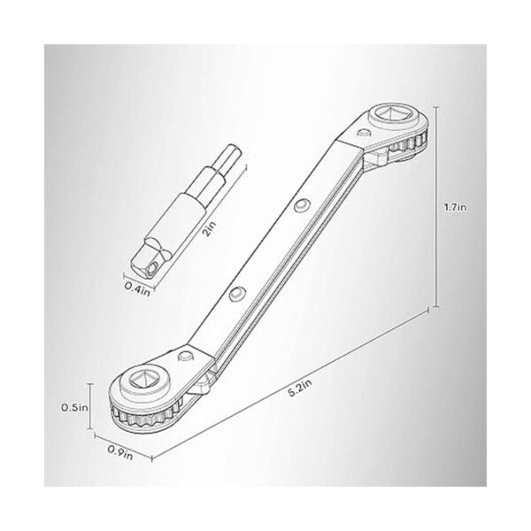 Llave de servicio HVAC Mellbree de 38 pulgadas 14