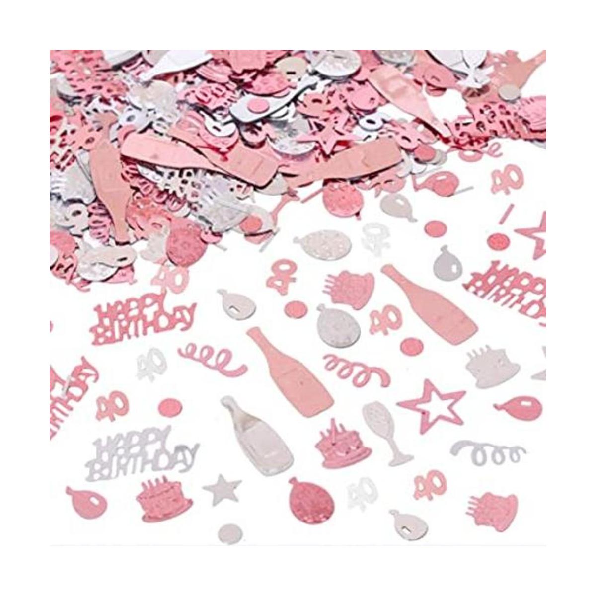 GotGala confeti de 21 cumpleaños oro rosa número 21