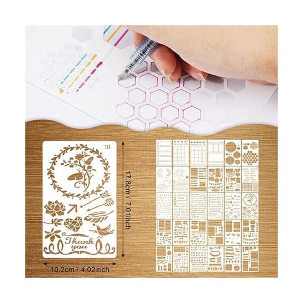 MWOOT Juego de 30 plantillas de diario mixtas plantilla