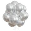 Globos plateados para fiesta 100 globos metálicos_1