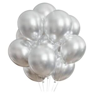 Globos plateados para fiesta 100 globos metálicos_1