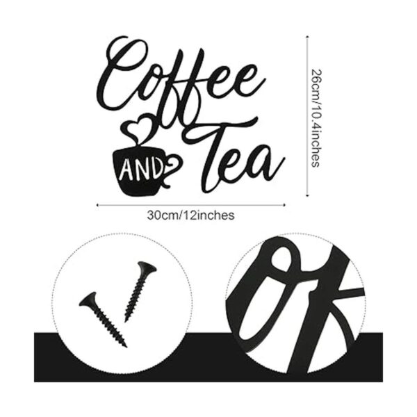 Letrero de café para barra de café y té letrero de metal_3
