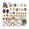JKanruh Juego de 101 piezas de animales en miniatura