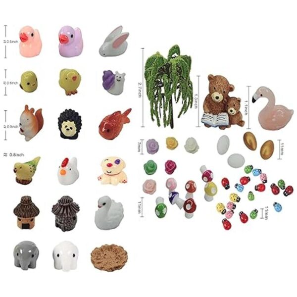 JKanruh Juego de 101 piezas de animales en miniatura