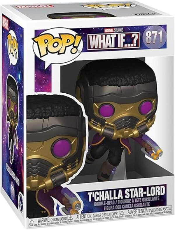 Funko Pop Marvel qué pasa si TChalla StarLord_2