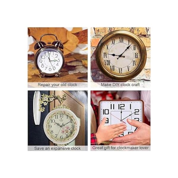 EMOON Juego de 2 mecanismos de reloj sin pinchazos con 4