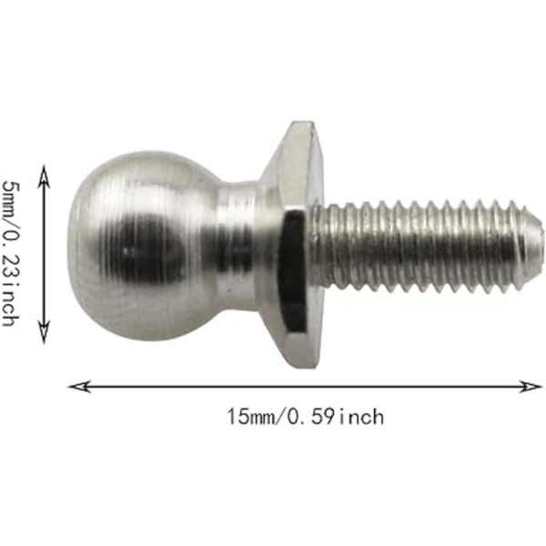 Maxmoral 12 tornillos de cabeza de bola de metal M3_3