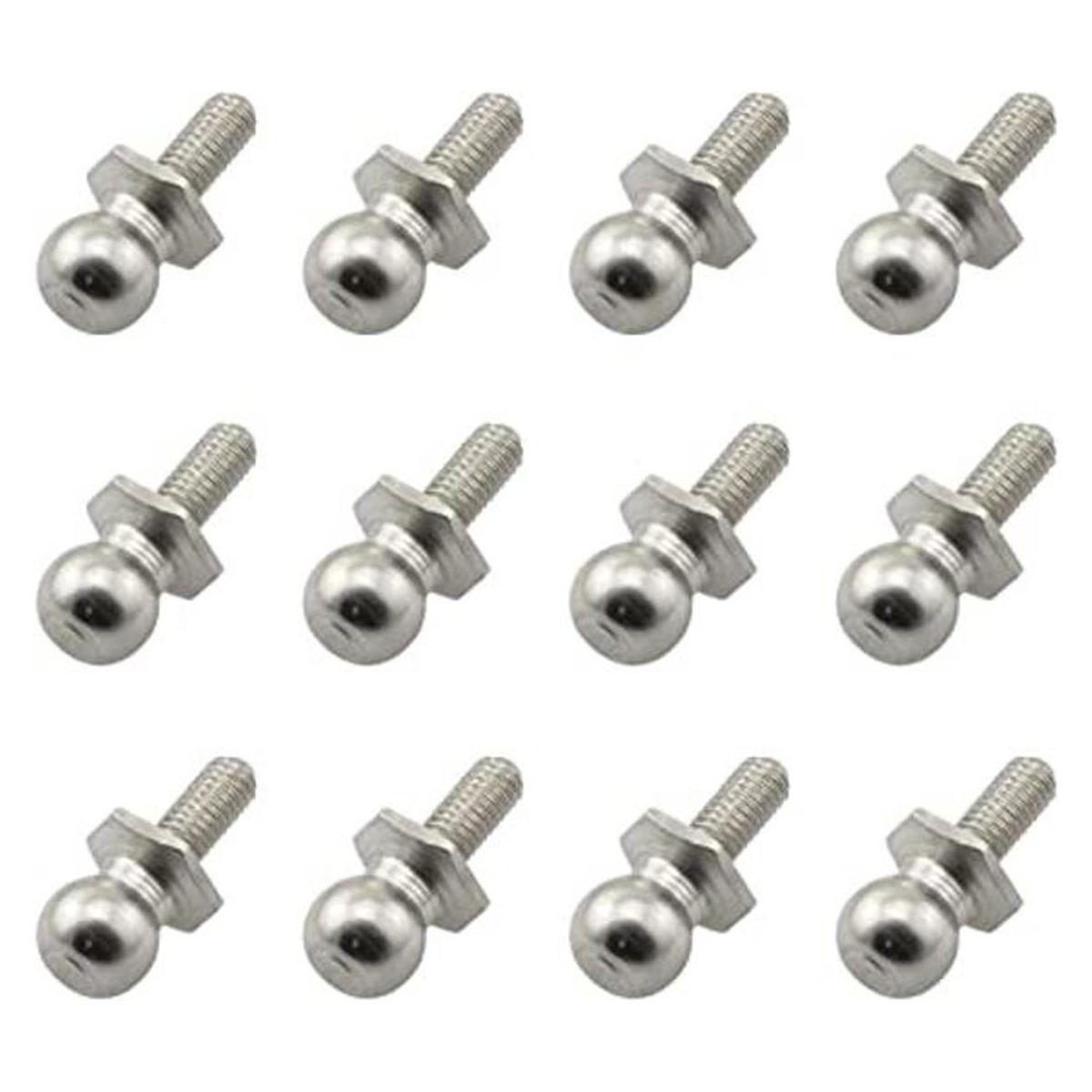 Maxmoral 12 tornillos de cabeza de bola de metal M3