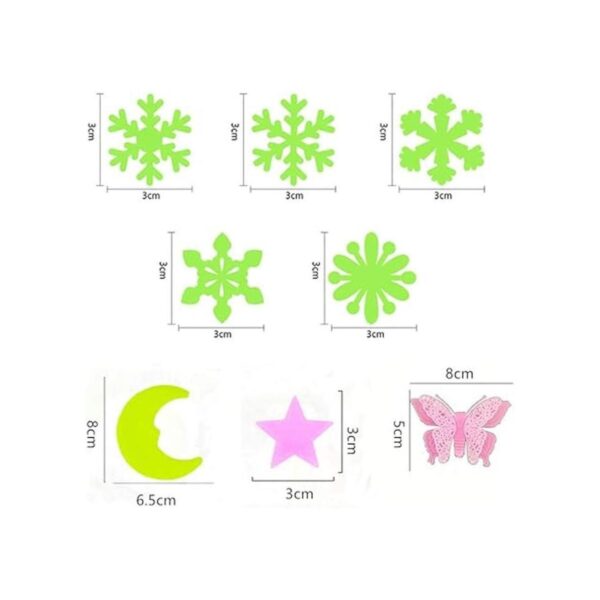 Kiddale 307 pegatinas de pared brillantes brillantes en