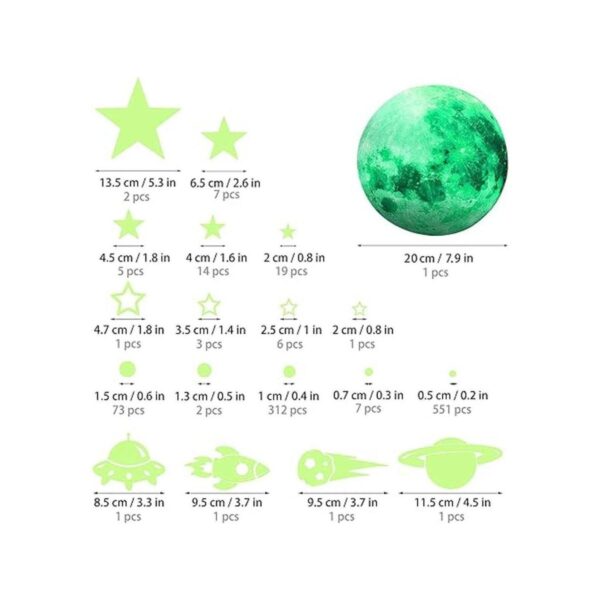 Estrellas brillantes para techo 1008 piezas de estrellas