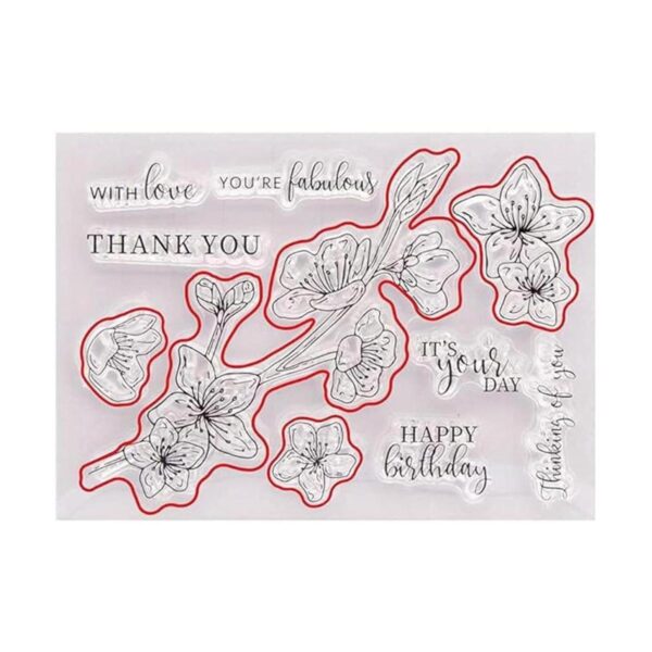 Arbuya DIY Flores Hojas Frase Sentiment Decorativo Claro