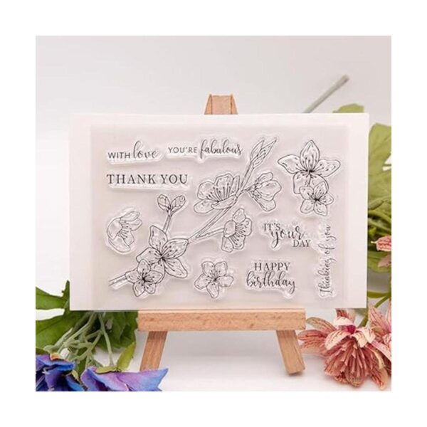 Arbuya DIY Flores Hojas Frase Sentiment Decorativo Claro