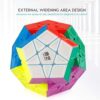 Coogam Qiyi Megaminx Cubo esculpido sin etiquetas 3x3_3