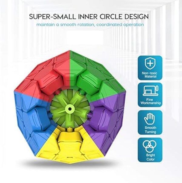 Coogam Qiyi Megaminx Cubo esculpido sin etiquetas 3x3_4