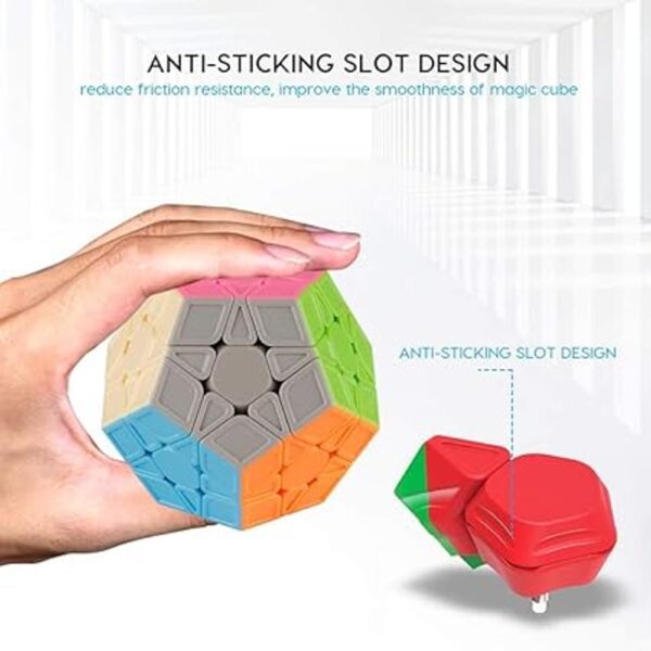 Coogam Qiyi Megaminx Cubo esculpido sin etiquetas 3x3_2