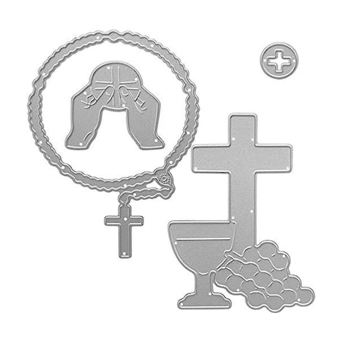 Troqueles de metal para cortar la cruz de la oración