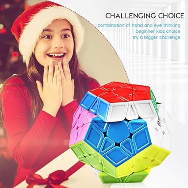 Coogam Qiyi Megaminx Cubo esculpido sin etiquetas 3x3_6