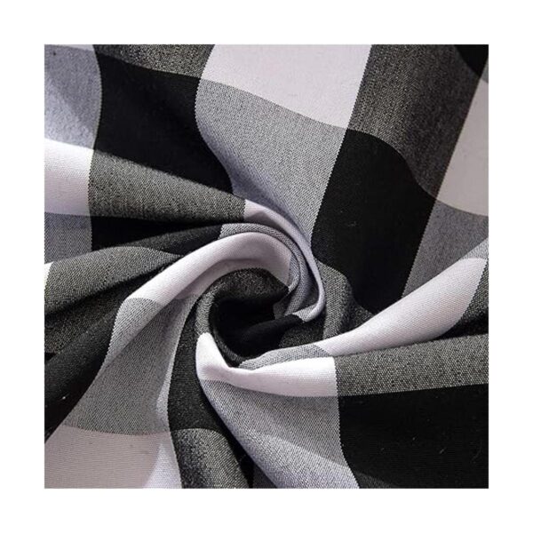 Annlaite Buffalo Checker Farmhouse Cenefa de cortina de